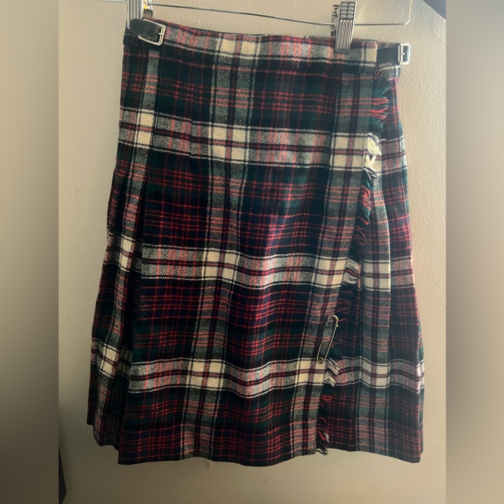 Plaid Tartan Skirt - Red and Black